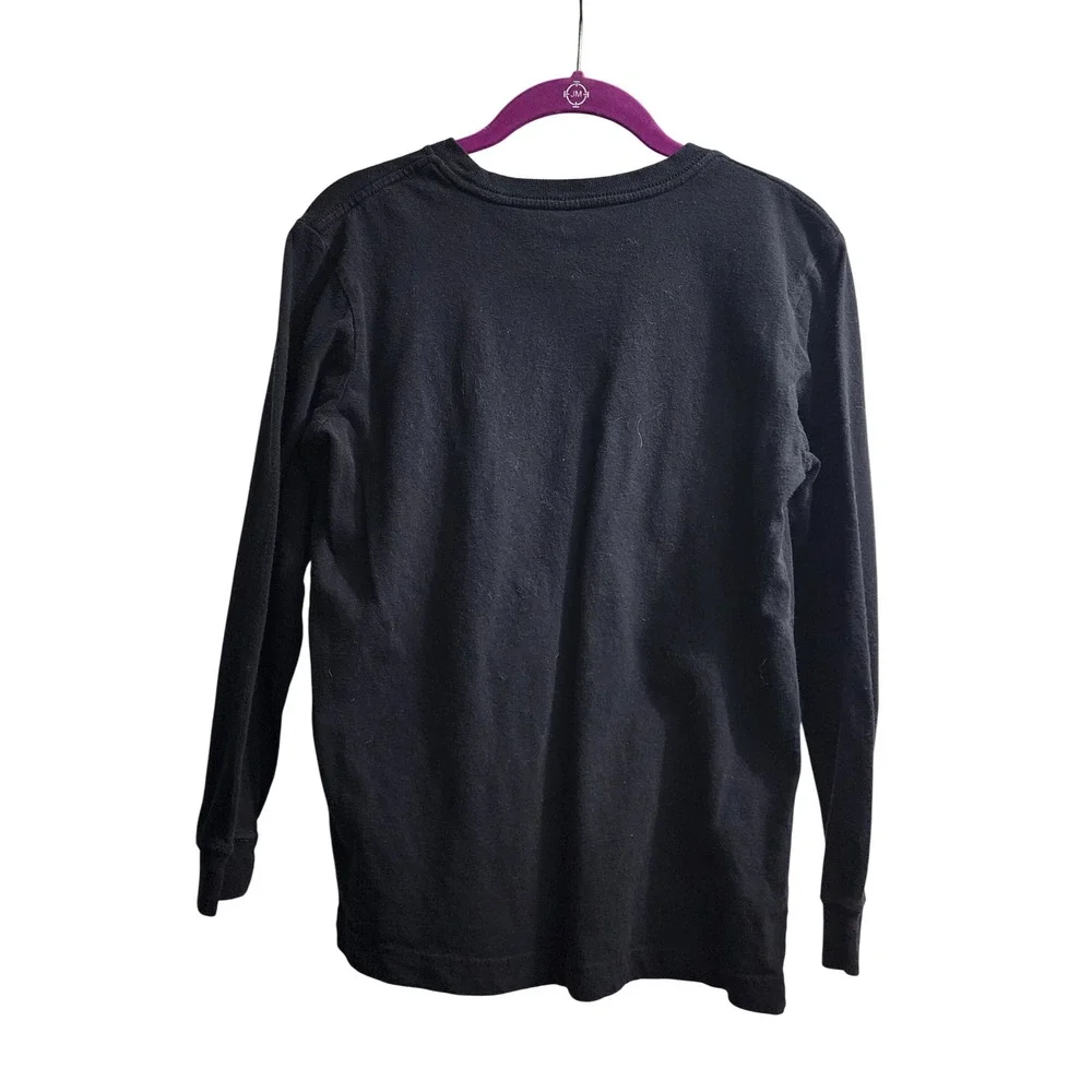 Old Navy Long Sleeve Graphic T Shirt Kids Large 10 12 Black Number‎ 94